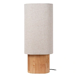 Lucide FARAH galda lampa 70 cm, E27, balta ar koka pamatni