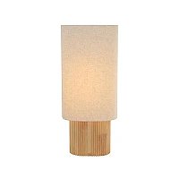Lucide FARAH galda lampa 70 cm, E27, balta ar koka pamatni