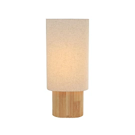 Lucide FARAH galda lampa 70 cm, E27, balta ar koka pamatni