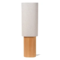 Lucide FARAH stāvlampa 100 cm, E27, balta ar koka pamatni