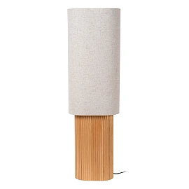 Lucide FARAH stāvlampa 100 cm, E27, balta ar koka pamatni