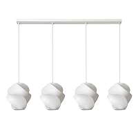 Lucide LA VAGUE piekaramā lampa 127 cm, 4×E27, balta