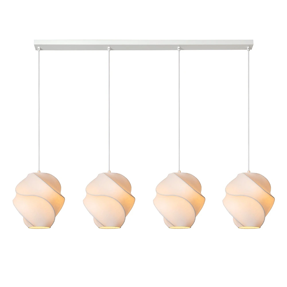 Lucide LA VAGUE pendant light 127 cm, 4×E27, white