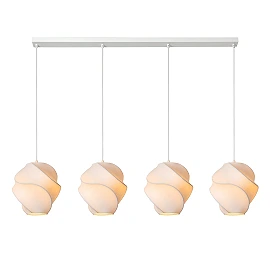 Lucide LA VAGUE pendant light 127 cm, 4×E27, white