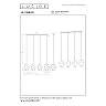 Lucide LA VAGUE piekaramā lampa 127 cm, 4×E27, balta
