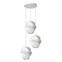Lucide LA VAGUE piekaramā lampa Ø51 cm, 3×E27, balta