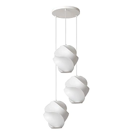 Lucide LA VAGUE pendant light Ø51 cm, 3×E27, white