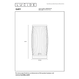 Lucide GARY table lamp Ø15 cm, E27, natural