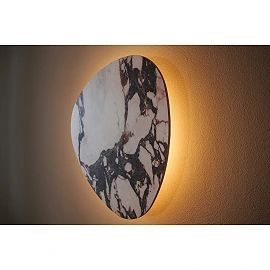 Lucide KAMIEN wall light 47 cm, LED 12W CCT, white marble