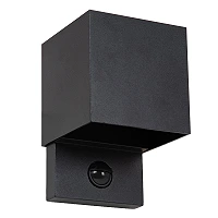 TADZIO kantaina āra sienas lampa LED 7W CCT IP65 ar sensoru, melna (Lucide)