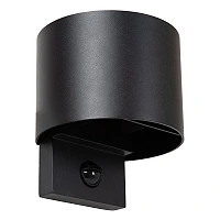 TADZIO apaļa āra sienas lampa LED 7W CCT IP65 ar sensoru, melna (Lucide)