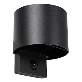 TADZIO round outdoor wall light LED 7W CCT IP65 with sensor, black (Lucide)
