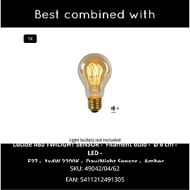 Lucide COZETTE flat outdoor wall light 1×E27 IP65, rust brown