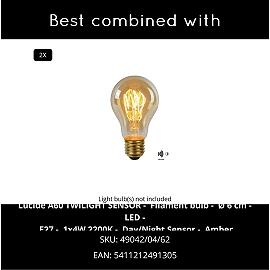 Lucide COZETTE square outdoor wall light 2×E27 IP65, rust brown