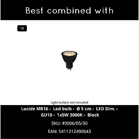 Lucide ANGELINA kantaina āra sienas lampa 1×GU10 IP65, taupe