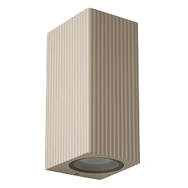Lucide ANGELINA angular outdoor wall light 2×GU10 IP65, taupe