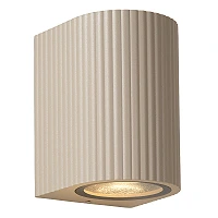 Lucide ANGELINA rounded outdoor wall light 1×GU10 IP65, taupe