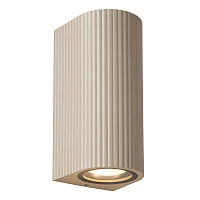 Lucide ANGELINA rounded outdoor wall light 2×GU10 IP65, taupe