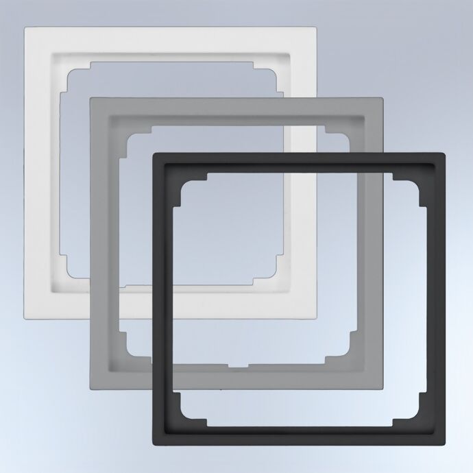 IR/HF 180 family adapter frames for alternative switch systems. Optional accessories are not included; check the specific series for compatibility.