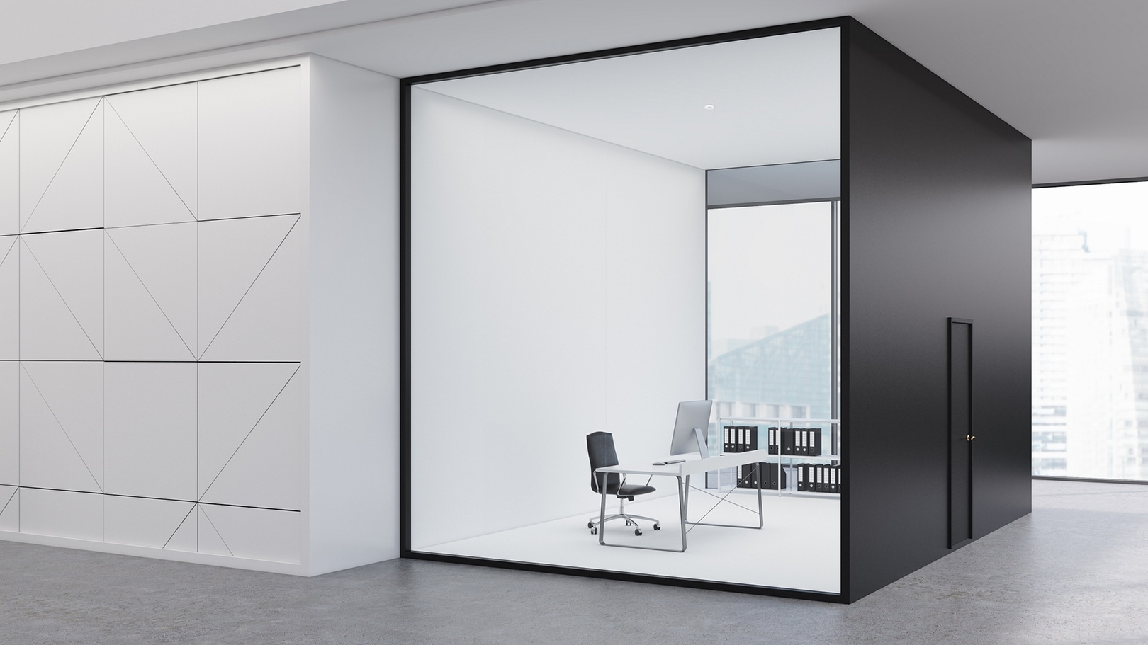 IR Quattro MICRO 6 m KNX, black; manufacturer family application example; electrical version and visible colour are not identified.